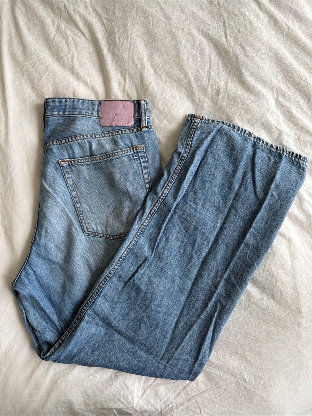 Rag & Bone Logan Mid-Rise Wide Leg Jeans - Size 29